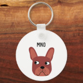 Franse Bulldog Monogram Sleutelhanger (Achterkant)