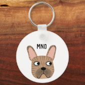 Franse Bulldog Monogram Sleutelhanger (Achterkant)