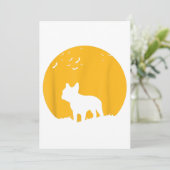 Franse Bulldog Moon Halloween cadeau voor Hondenli Aankondiging (Staand voorkant)