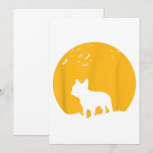 Franse Bulldog Moon Halloween cadeau voor Hondenli Aankondiging (Voorkant / Achterkant)