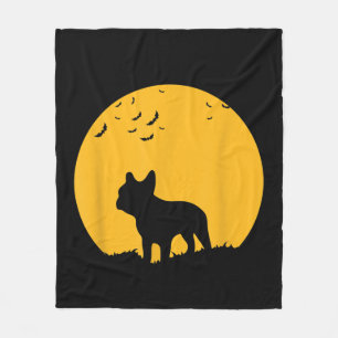 franse bulldog moon halloween geïnspireerd design fleece deken