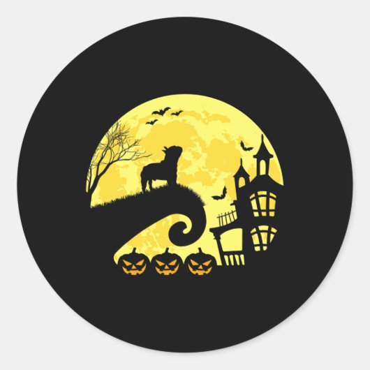 Franse Bulldog Moonshine Frenchie Moeder Frenchie  Ronde Sticker (Voorkant)