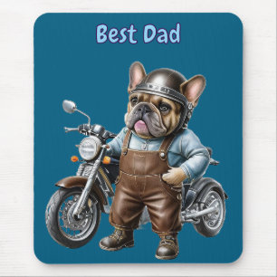 Franse Bulldog Motorfiets Franse Bulldog Muismat