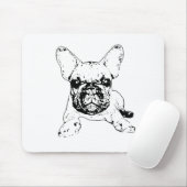 franse bulldog mousepad muismat (Met muis)