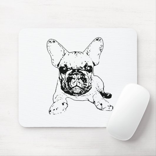 franse bulldog mousepad muismat (Met muis)