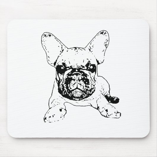 franse bulldog mousepad muismat (Voorkant)