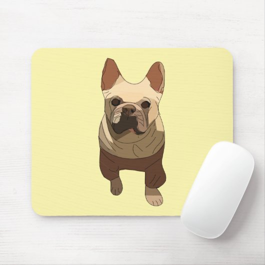 Franse Bulldog Muismat (Met muis)