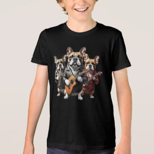 Franse Bulldog Muziekband Franse Bulldoggen Tri-Blend Shirt