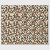 Franse Bulldog naadloos Cadeaupapier (Vlak)