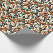  Franse Bulldog naadloos Cadeaupapier (Hoek)