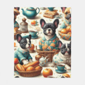  Franse Bulldog naadloos Fleece Deken (Voorkant)