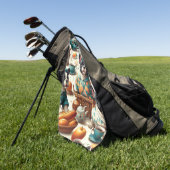 Franse Bulldog naadloos Golfhanddoek (Groen)