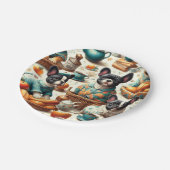  Franse Bulldog naadloos Papieren Bordje (Gekanteld)