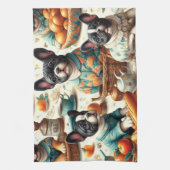 Franse Bulldog naadloos Theedoek (Verticaal)