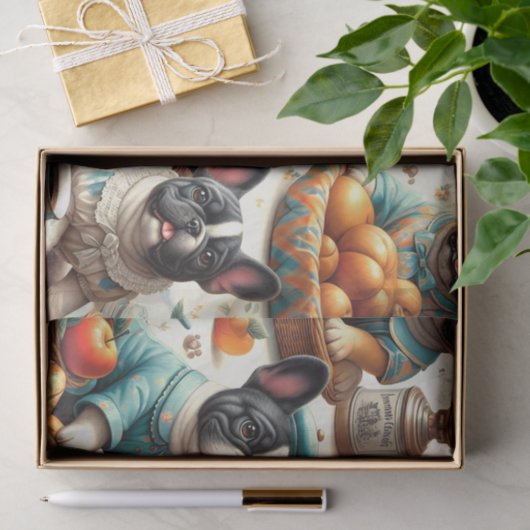  Franse Bulldog naadloos Tissuepapier (Geschenk)