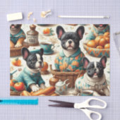  Franse Bulldog naadloos Tissuepapier (Craft)