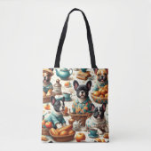  Franse Bulldog naadloos Tote Bag (Voorkant)