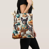  Franse Bulldog naadloos Tote Bag (Dichtbij)