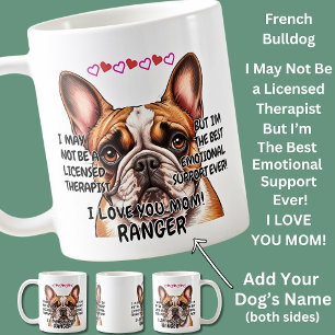 Franse Bulldog, Naam hond toevoegen, Tekst wijzige Koffiemok