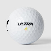 Franse bulldog naam silhouet golfballen (Logo)