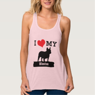 Franse Bulldog Naam toevoegen Tanktop