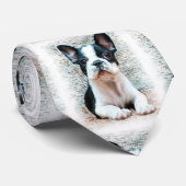 Franse Bulldog necktie Stropdas (Opgerold)