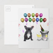 Franse Bulldog Nieuwjaar Feestdagenkaart (Voorkant / Achterkant)