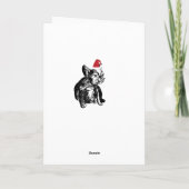 Franse Bulldog Nieuwjaarsgroet kaart (Achterkant)