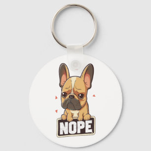 Franse Bulldog Nope Sleutelhanger