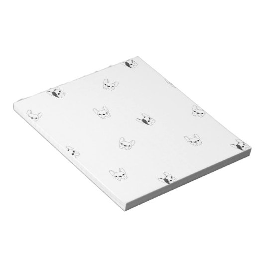 Franse Bulldog Note Pad Notitieblok (Schuin)