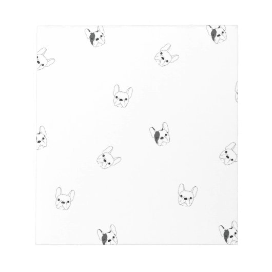 Franse Bulldog Note Pad Notitieblok (Voorkant)