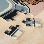 Franse Bulldog Ontbijt Cartoon Kunst Legpuzzel (Zijkant)