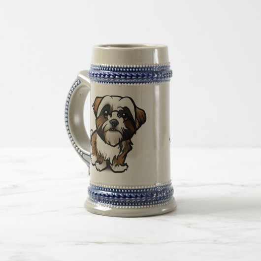 Franse bulldog-ontwerp op mok van 22 oz koffie/bie (Voorkant links)