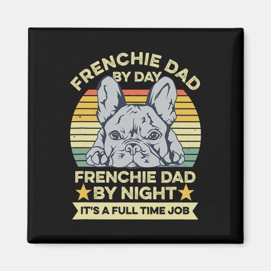 Franse Bulldog ontwerp voor je Franse vader Magneet (Voorkant)