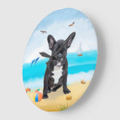 Franse Bulldog op Beach Grote Klok (Hoek)