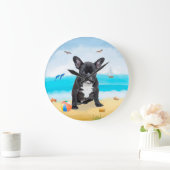 Franse Bulldog op Beach Grote Klok (Huis)