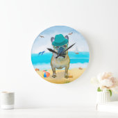 Franse Bulldog op Beach Grote Klok (Huis)