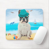 Franse Bulldog op Beach Muismat (Met muis)