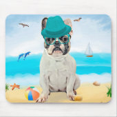 Franse Bulldog op Beach Muismat (Voorkant)