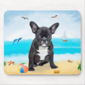 Franse Bulldog op Beach Muismat (Voorkant)