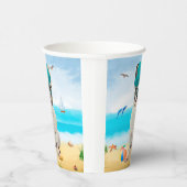 Franse Bulldog op Beach Papieren Bekers (Rechts)