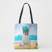 Franse Bulldog op Beach Tote Bag (Voorkant)