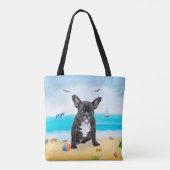 Franse Bulldog op Beach Tote Bag (Achterkant)