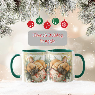 Franse Bulldog op een Ornament Mok