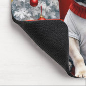 Franse Bulldog op een rode stoel Muismat (Hoek)