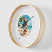 Franse Bulldog op een strand (Hoek)