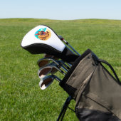 Franse Bulldog op een strand Golfheadcover (Insitu)