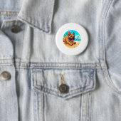 Franse Bulldog op een strand Ronde Button 5,7 Cm (In situ)