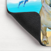 Franse Bulldog op het Strand Muismat (Hoek)