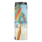 Franse Bulldog op het strand, zomercadeau voor hon Thermosbeker (Achterkant)